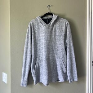 Lululemon At Ease Hoodie Heathered Melody Light GreyBlack Size L perfect conditi